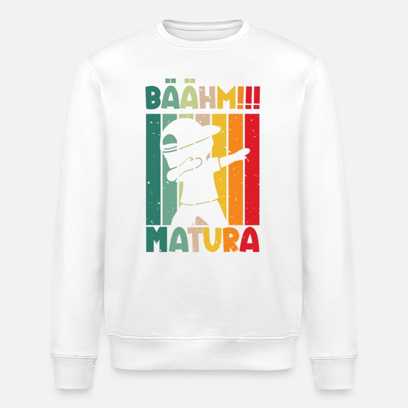 Matura 2024 Mittelschule Abschluss Maturant - Stanley/Stella Unisex Bio-Sweatshirt ROLLER - Weiß