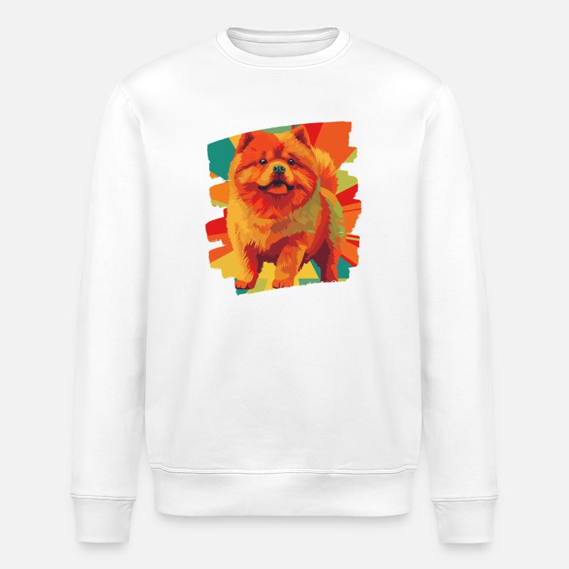 Chow Chow - Stanley/Stella Unisex Bio-Sweatshirt ROLLER - Weiß