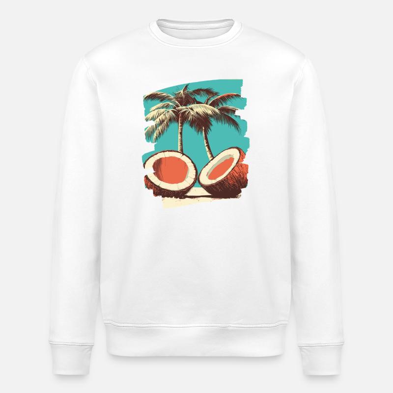 Kokosnuss Coconut - Stanley/Stella Unisex Bio-Sweatshirt ROLLER - Weiß