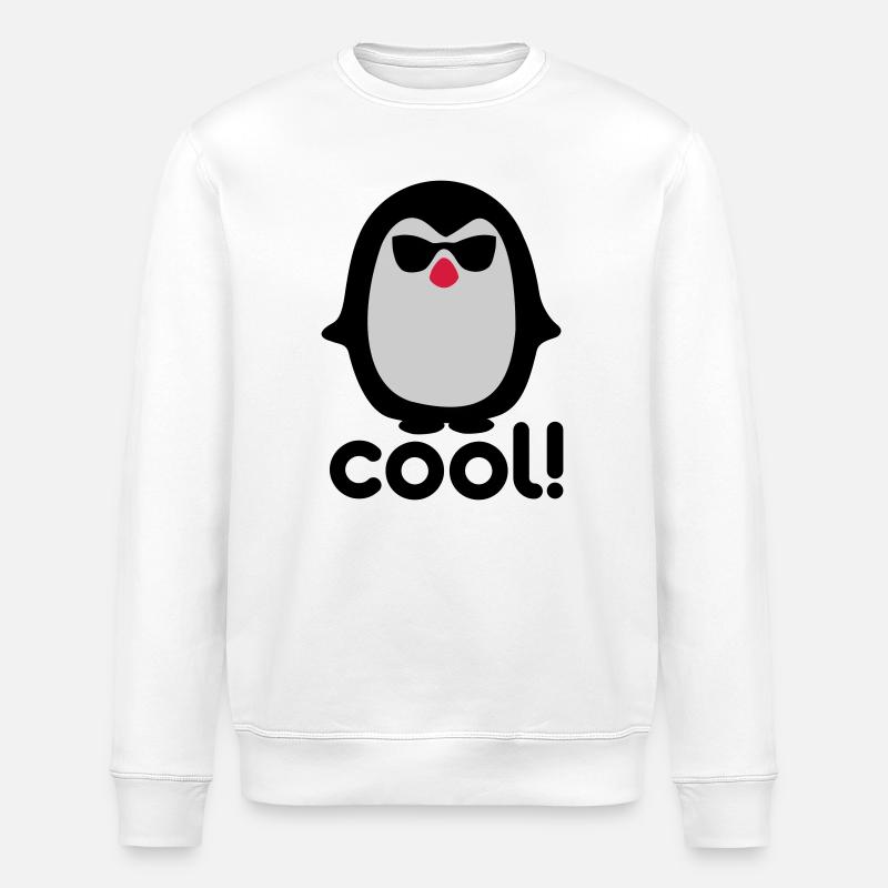 Cool pinguin - Stanley/Stella ROLLER Unisex Organic Sweatshirt - white