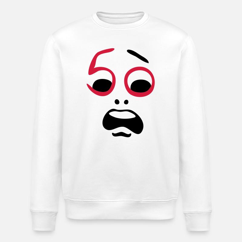 Aide, 50 ans! - Sweat bio ROLLER Stanley/Stella Unisexe - blanc