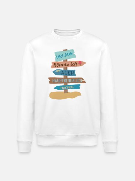 Urlaub - Stanley/Stella Unisex Bio-Sweatshirt ROLLER - Weiß