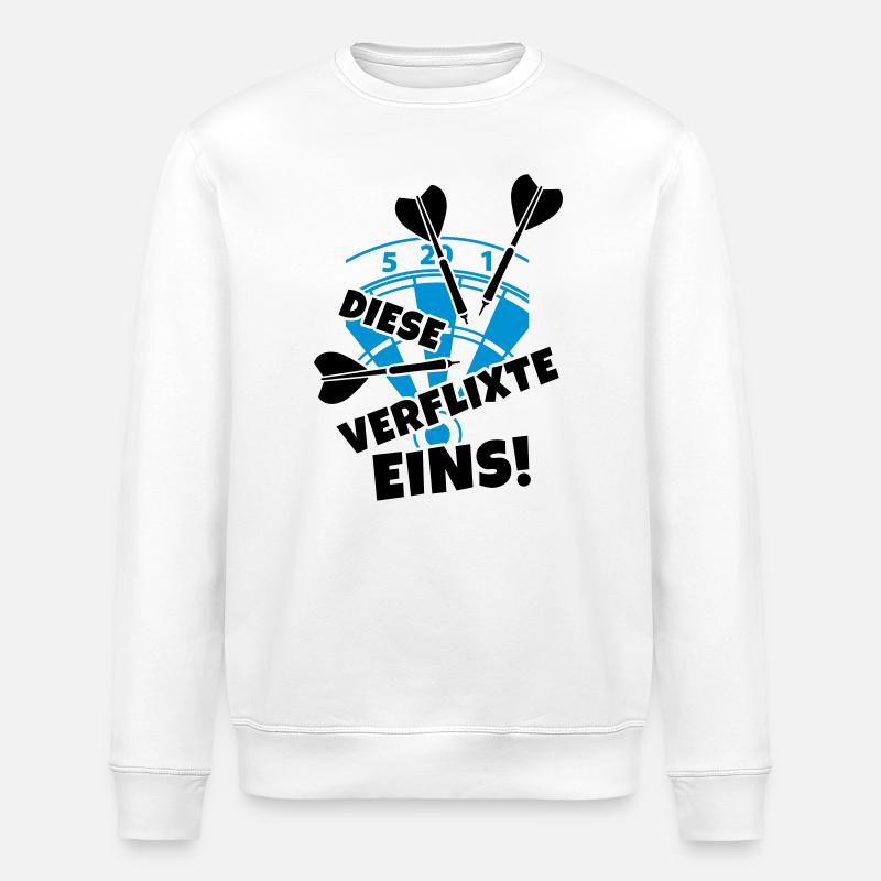 humor dart dartscheibe - Stanley/Stella Unisex Bio-Sweatshirt ROLLER - Weiß