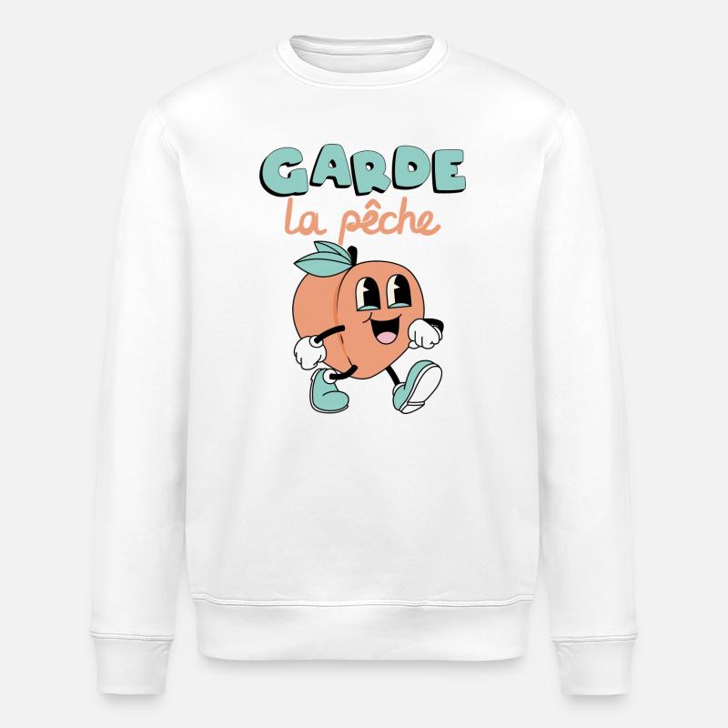 Garde la pêche ! - Sweat bio ROLLER Stanley/Stella Unisexe - blanc