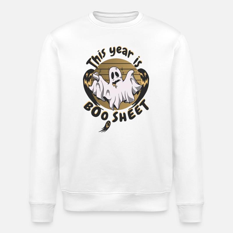This year Boo is Bad - Stanley/Stella ROLLER Unisex Organic Sweatshirt - white