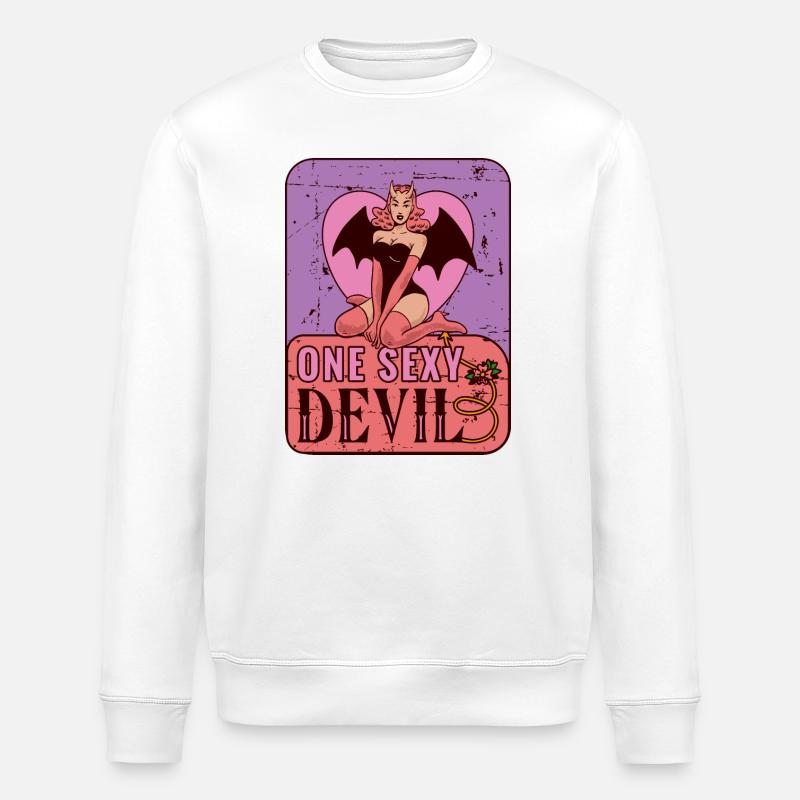 Diable sexy - Sweat bio ROLLER Stanley/Stella Unisexe - blanc
