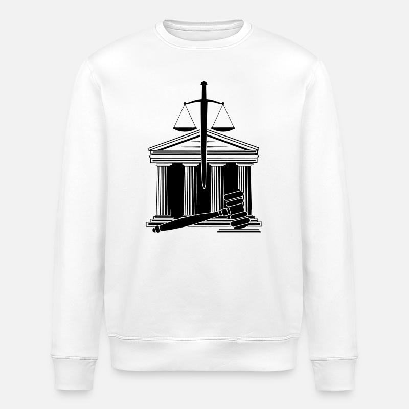 Épée à échelle de cour - Sweat bio ROLLER Stanley/Stella Unisexe - blanc