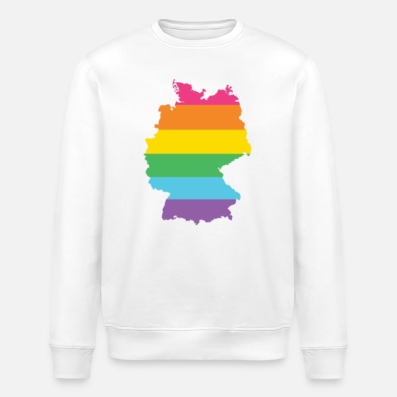 LGBTQ Deutschland - Stanley/Stella Unisex Bio-Sweatshirt ROLLER - Weiß