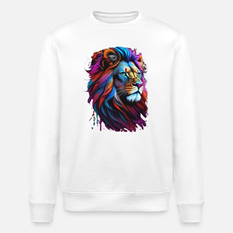 Löwe - Stanley/Stella Unisex Bio-Sweatshirt ROLLER - Weiß