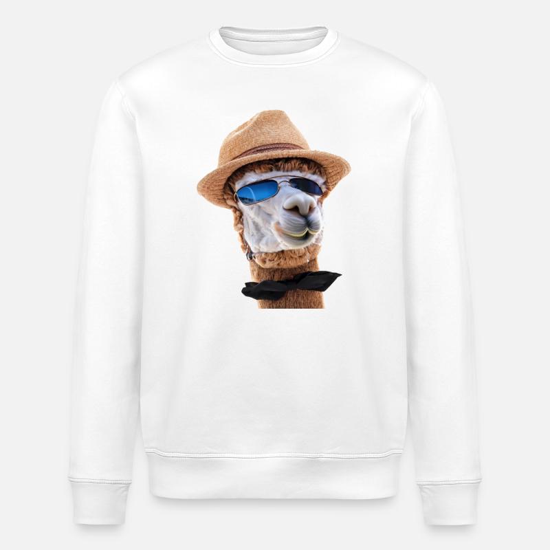 alpaca hut sonnenbrille fliege - Stanley/Stella Unisex Bio-Sweatshirt ROLLER - Weiß
