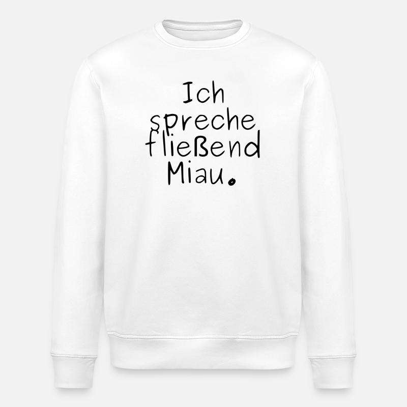 Lustige Katzen-Sprüche - Stanley/Stella Unisex Bio-Sweatshirt ROLLER - Weiß