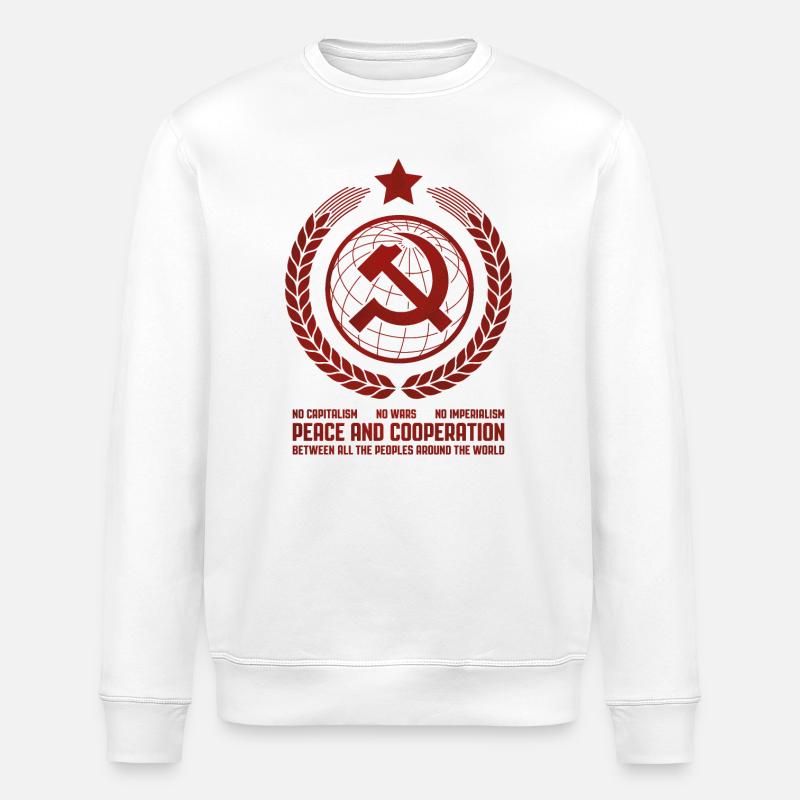 Global Unity Emblem - Stanley/Stella Unisex Bio-Sweatshirt ROLLER - Weiß