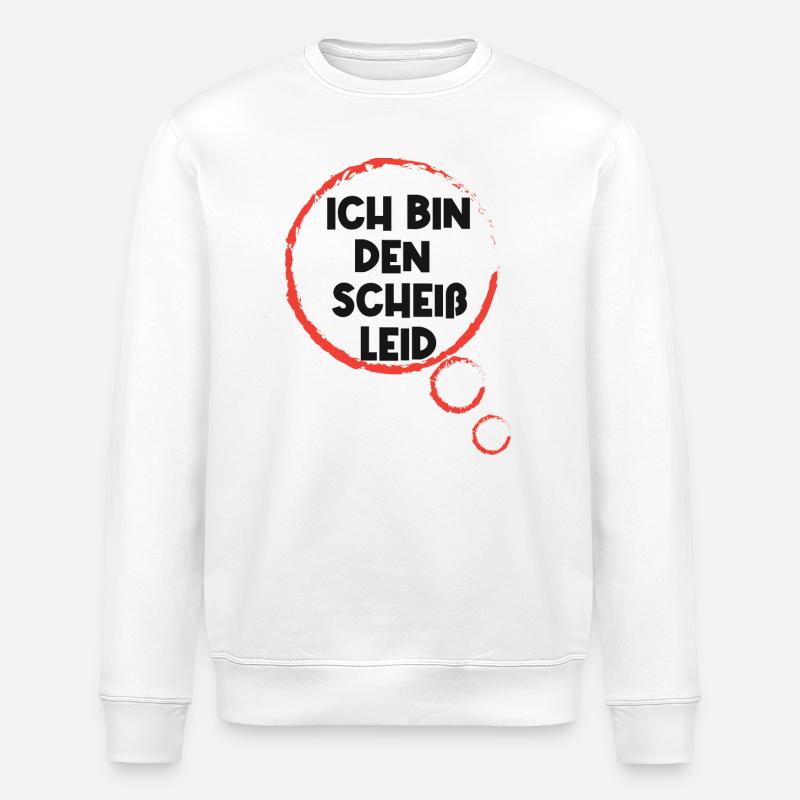 Egal Statement Gleichgültig Ist Mir Wurscht - Stanley/Stella Unisex Bio-Sweatshirt ROLLER - Weiß