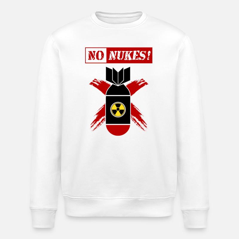 KEINE NUKES | Anti-Atomwaffen! - Stanley/Stella Unisex Bio-Sweatshirt ROLLER - Weiß