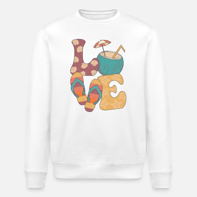 Sommerliche Liebe - Stanley/Stella Unisex Bio-Sweatshirt ROLLER - Weiß