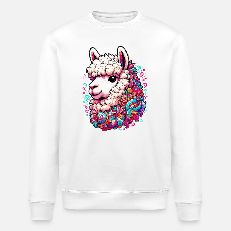 Alpaca - Stanley/Stella ROLLER Unisex Organic Sweatshirt - white