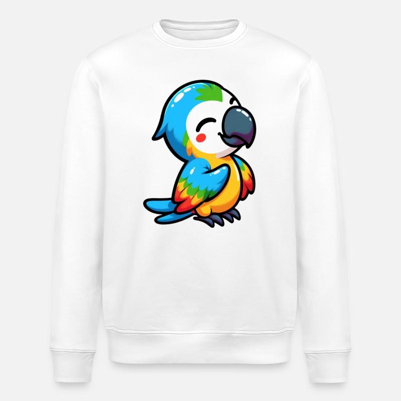 Papagei - Stanley/Stella Unisex Bio-Sweatshirt ROLLER - Weiß