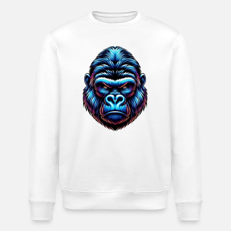 Gorille - Sweat bio ROLLER Stanley/Stella Unisexe - blanc