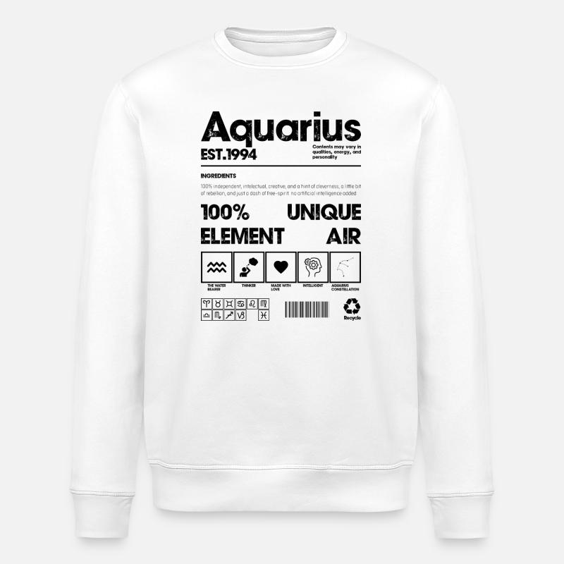 Wassermann 1994 - Stanley/Stella Unisex Bio-Sweatshirt ROLLER - Weiß