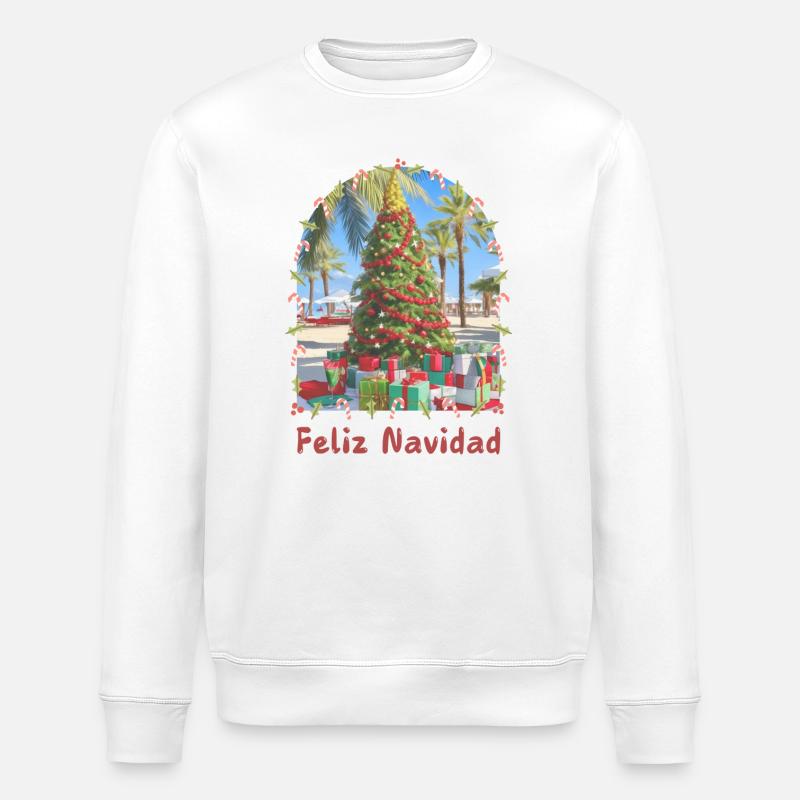 Feliz Navidad - Noël espagnol - Sweat bio ROLLER Stanley/Stella Unisexe - blanc