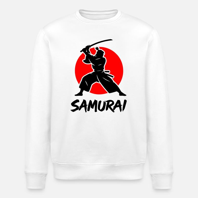Samouraï - Sweat bio ROLLER Stanley/Stella Unisexe - blanc