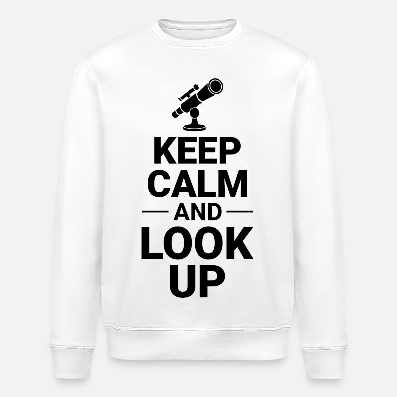 Astronomy Lover Solar System Design  - Stanley/Stella ROLLER Unisex Organic Sweatshirt - white