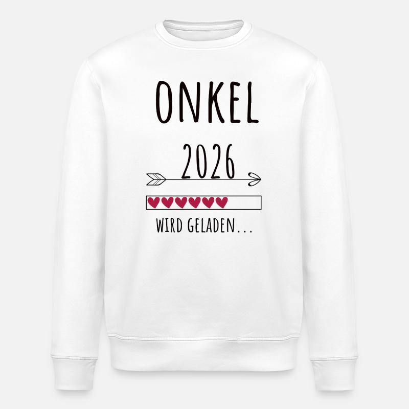 Oncle Enceinte 2026 Cadeau Grossesse - Sweat bio ROLLER Stanley/Stella Unisexe - blanc