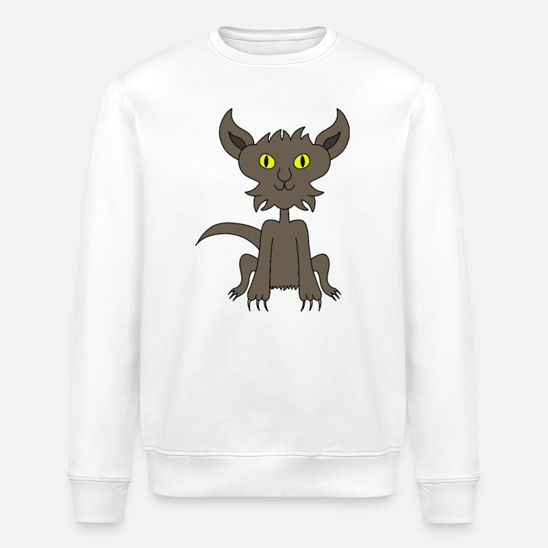 Katze - Stanley/Stella Unisex Bio-Sweatshirt ROLLER - Weiß