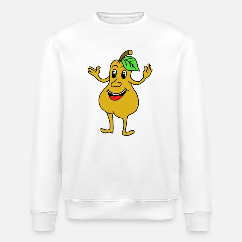 Funny pear - Stanley/Stella ROLLER Unisex Organic Sweatshirt - white