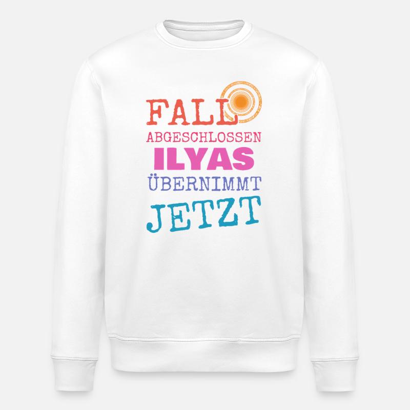 Ilyas als Vorname - Stanley/Stella Unisex Bio-Sweatshirt ROLLER - Weiß
