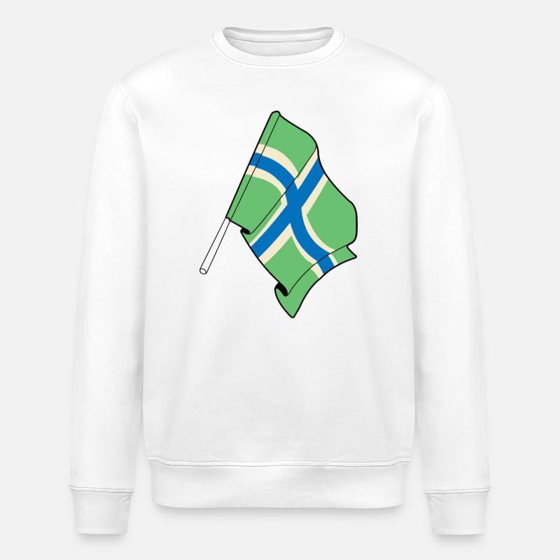 Drapeau du Gloucestershire - Sweat bio ROLLER Stanley/Stella Unisexe - blanc