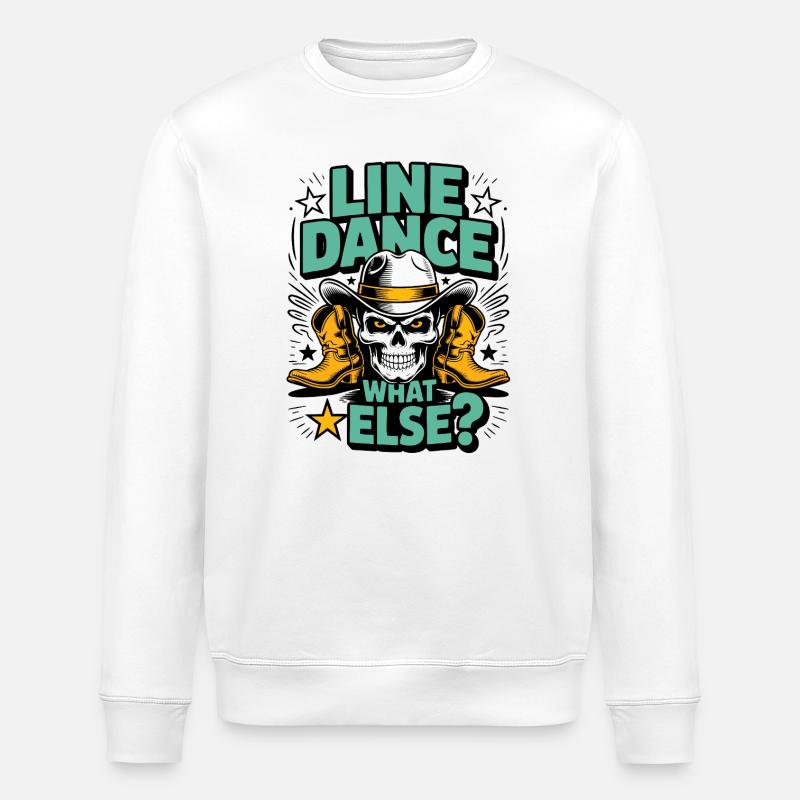 Line Dance What Else? - Stanley/Stella ROLLER Unisex Organic Sweatshirt - white
