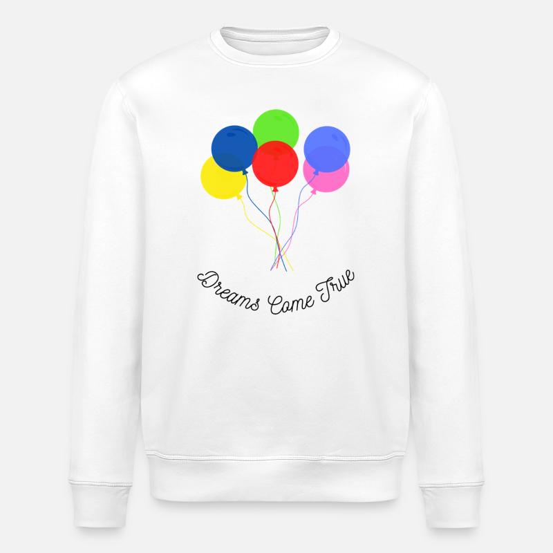 Bunte Luftballons – Träume werden wahr - Stanley/Stella Unisex Bio-Sweatshirt ROLLER - Weiß