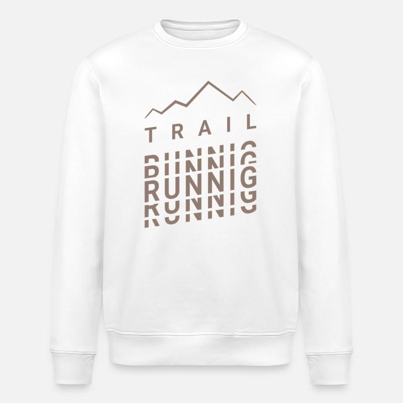 Mouvement de la course en sentier - Sweat bio ROLLER Stanley/Stella Unisexe - blanc