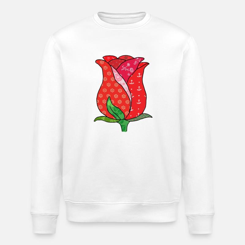 Musterrose - Stanley/Stella Unisex Bio-Sweatshirt ROLLER - Weiß