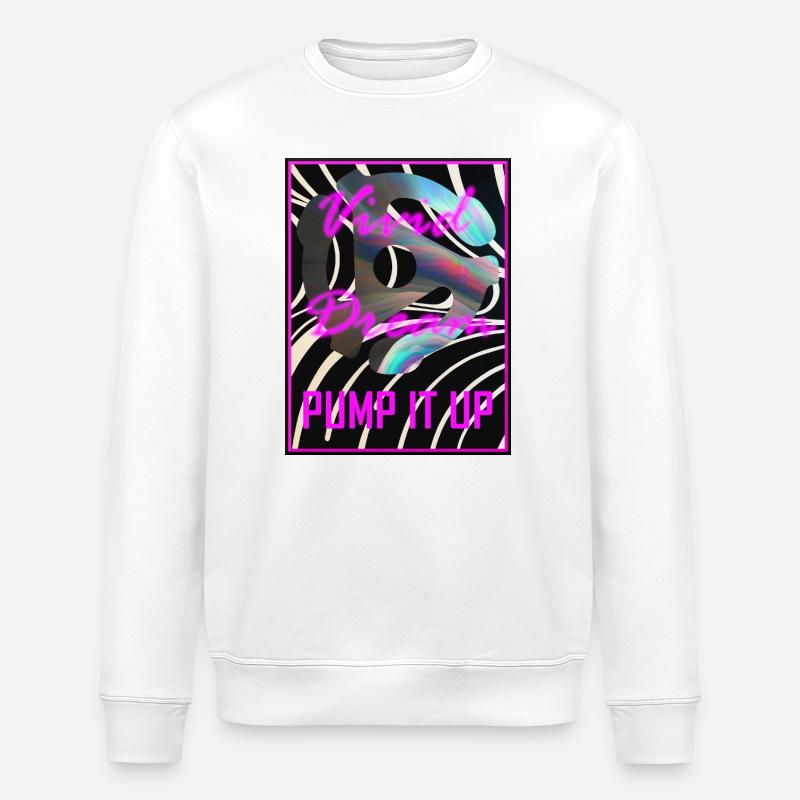 Pump It Up par Vivid Dream - Sweat bio ROLLER Stanley/Stella Unisexe - blanc