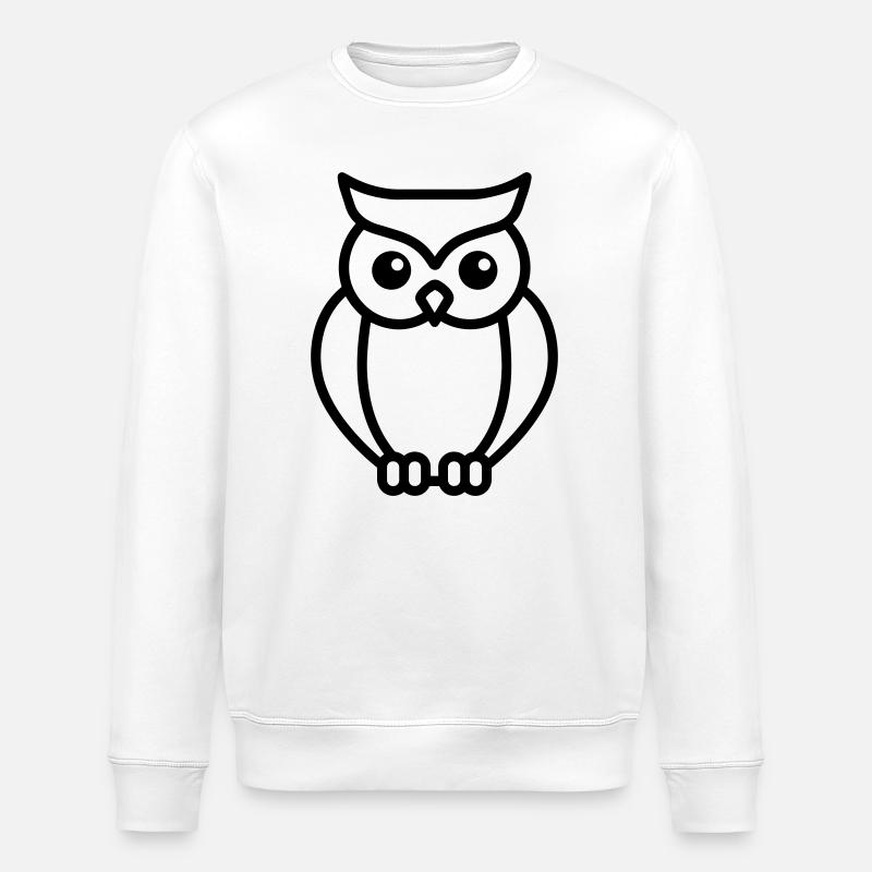 Eule - Stanley/Stella Unisex Bio-Sweatshirt ROLLER - Weiß