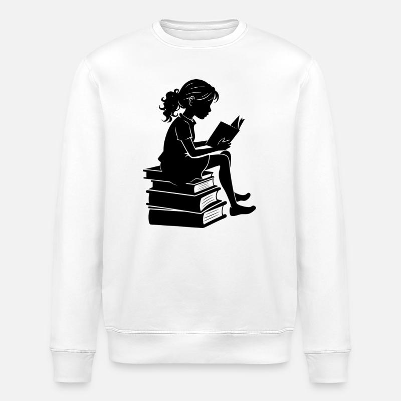 Lecture féminine - Sweat bio ROLLER Stanley/Stella Unisexe - blanc