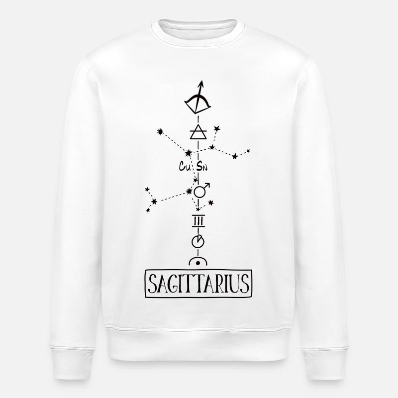 Sagittaire - Zodiaque Sagittaire - noir - Sweat bio ROLLER Stanley/Stella Unisexe - blanc