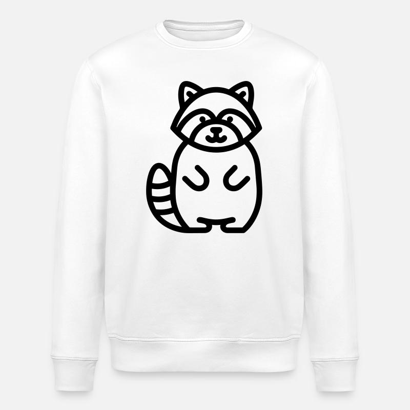 Waschbär - Stanley/Stella Unisex Bio-Sweatshirt ROLLER - Weiß