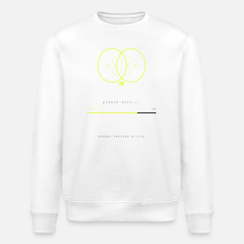 BRAIN.EXE IS LOADING - Stanley/Stella ROLLER Unisex Organic Sweatshirt - white