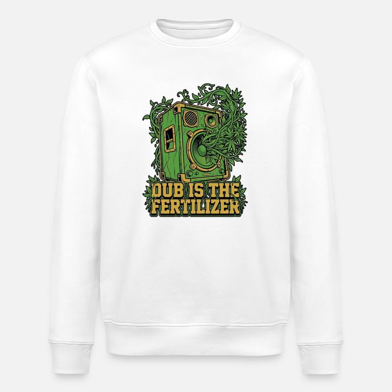 Dub Reggae Garden - Stanley/Stella Unisex Bio-Sweatshirt ROLLER - Weiß