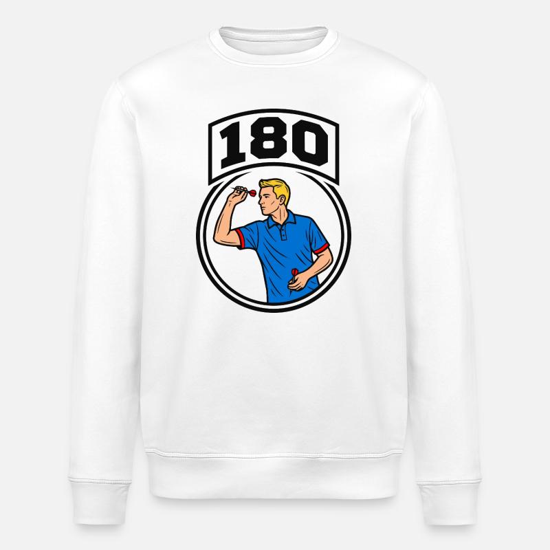 180 fléchettes - Sweat bio ROLLER Stanley/Stella Unisexe - blanc