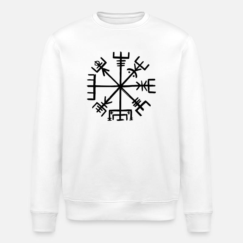 Viking compass - Stanley/Stella Unisex Bio-Sweatshirt ROLLER - Weiß