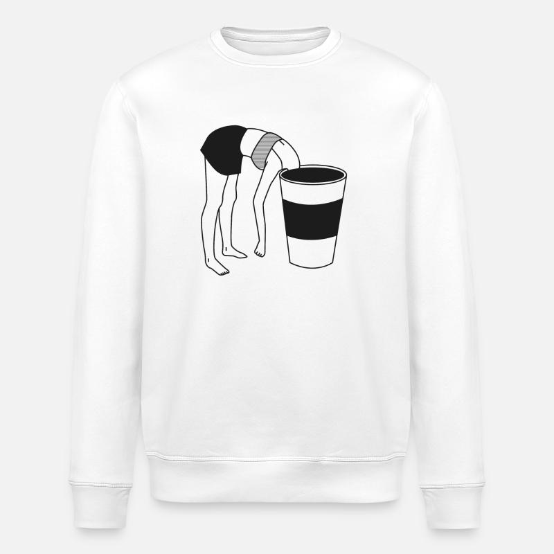 COFFE BREAK - Stanley/Stella ROLLER Unisex Organic Sweatshirt - white