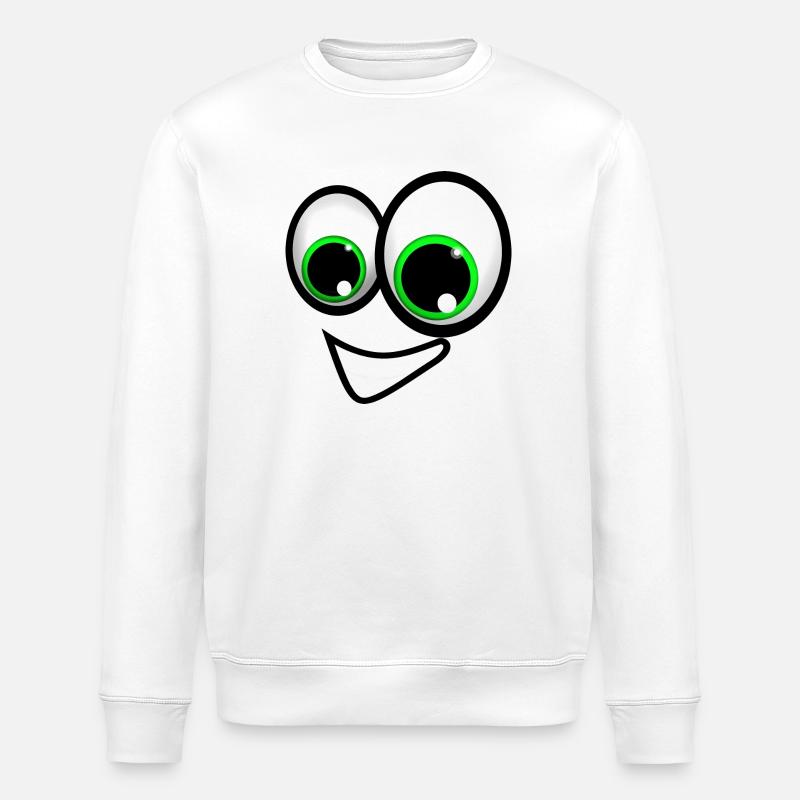 comique visage - Sweat bio ROLLER Stanley/Stella Unisexe - blanc