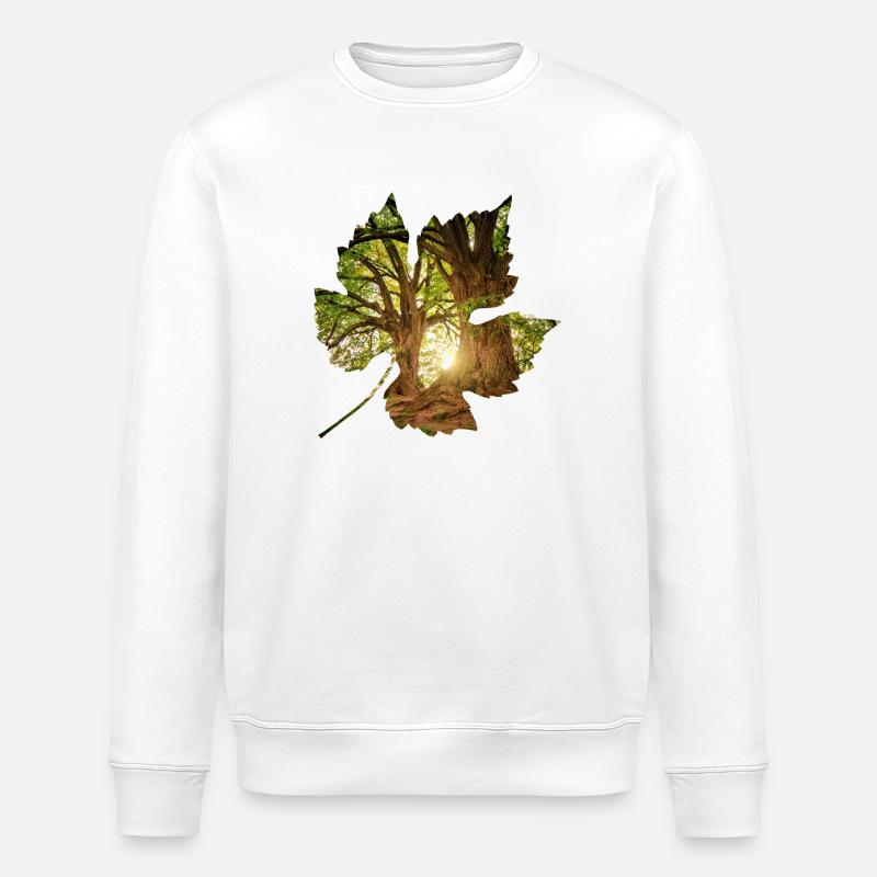 forest 24 in leaf - Stanley/Stella ROLLER Unisex Organic Sweatshirt - white