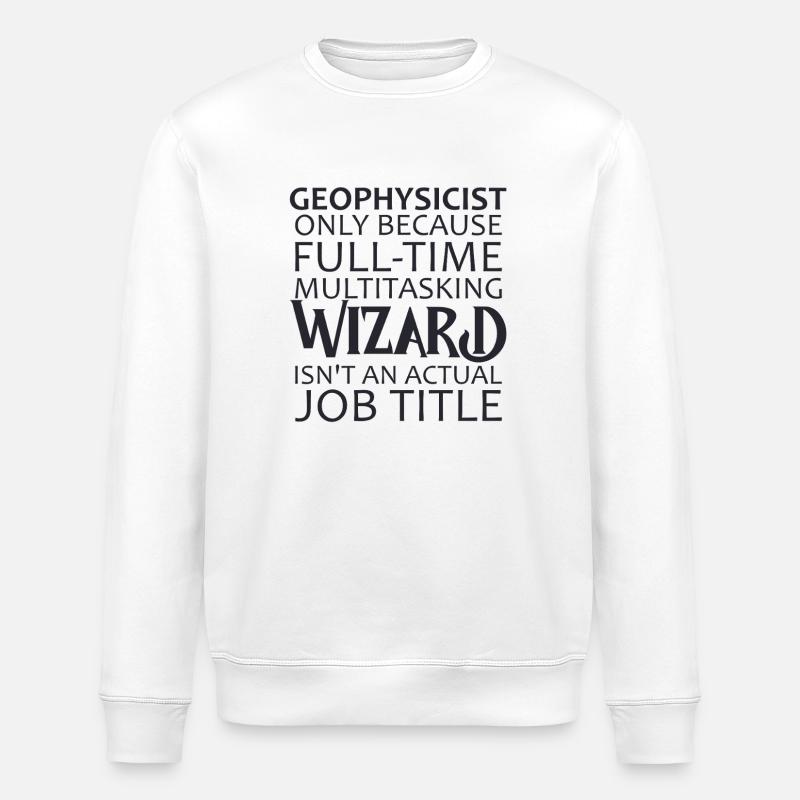 Geophysicist Wizard Geophysics - Stanley/Stella Unisex Bio-Sweatshirt ROLLER - Weiß