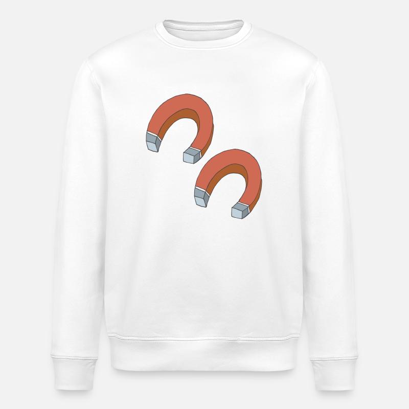 Magnet double - Stanley/Stella ROLLER Unisex Organic Sweatshirt - white