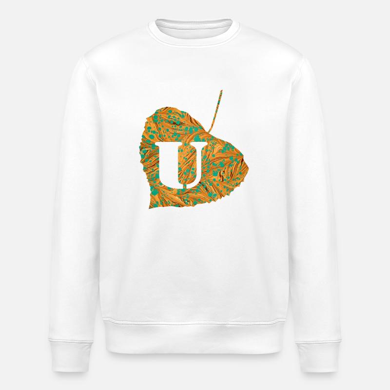 Feuille E 95 U - Sweat bio ROLLER Stanley/Stella Unisexe - blanc